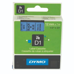 Dymo 4500 Label Tape 12mm Black Blue