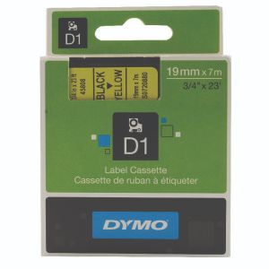 Dymo 2000/5500 Tape 19mm Blk/Yllw