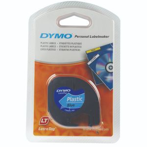 Dymo LetraTag Plast Tape 12mmx4m Blu