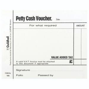 Guildhall Petty Cash Pad 100Lf Pk 5