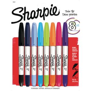 Sharpie Twin Tip Marker Assorted Pk8