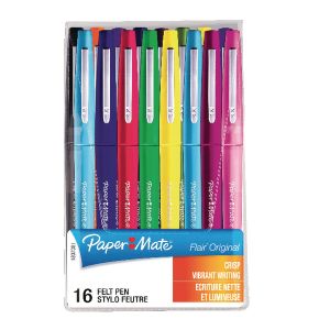 PaperMate Flair Fibre Tip Asst Pk16