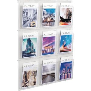 Helit Wall Display 9xA4 Pockets Clr