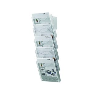 Helit Wall Lit Disp 5xA4 Pockets