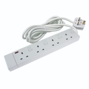 CED 4-Way Extension Lead White