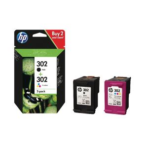 HP 302 Ink Cartridge Blk/Tri-Col Pk2
