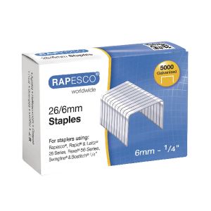 Rapesco Staples 6mm 26/6 Pk5000