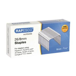 Rapesco Staples 8mm 26/8 Pk5000