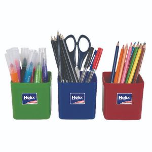 Helix Pencil Pots Assorted Pk12