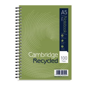 Cambridge Recycled Notebook A5 Pk5