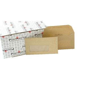 Postmaster Dl Gummed Manilla 500Pack