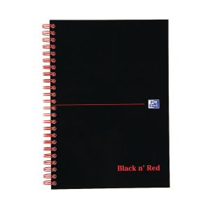 Black n Red Wire Rule Notebk A5 Pk10