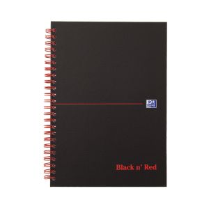 Black n Red Wire HB Notebook A5 Pk5