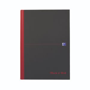 Black n Red HB Plain Notebook A4 Pk5