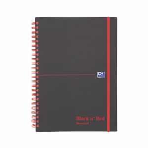 Black n Red PP Recyc Notebook A5 Pk5