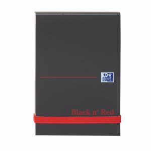 Black n Red HB Elast Notebk A7 Pk10
