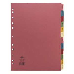 Concord Dvdr Jan-Dec A4 Pastel Pk10