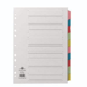 Concord Dvdr 10-Part A4 Mcol Tabs