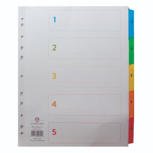 Concord Index 1-5 A4 EW Multicolour