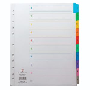 Concord Index 1-10 A4 EW Multicolour