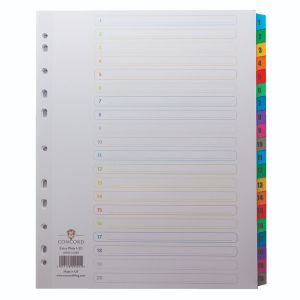 Concord Index 1-20 A4 EW Multicolour