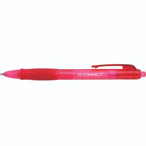 Q-Connect Retractable B/P Pen Red