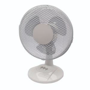 Q-Connect 9 Inch Desk Fan White