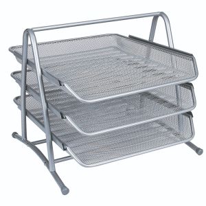 Q-Connect 3 Tier Letter Tray Silver