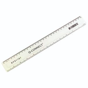 Q-Connect Ruler 300mm Clear