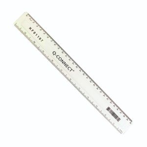 Q Connect Ruler 30cm Clear Pk10