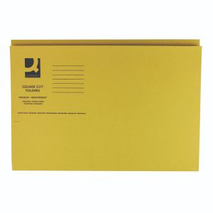 Q-Connect Sq Cut Folder Med Ylw P100