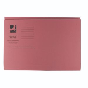 Q-Connect Sqcut Folder Foolscap Pink