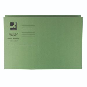 Q-Connect Sq Cut Folder Fc Grn Pk100