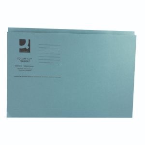 Q-Connect Sq Cut Folder Foolscap Blu