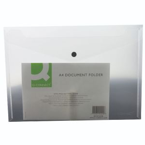 Q-Connect Doc Folder A4 Clear Pk12