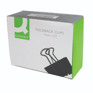 Q-Connect Foldback Clip 51mm Pk10