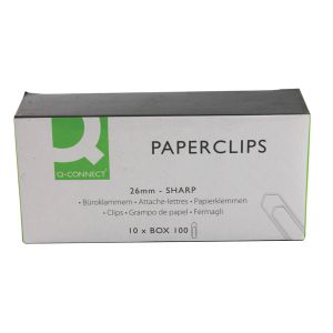 Q-Connect Paperclip 26mm Pk1000