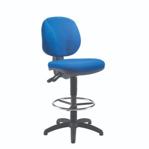 Arista Draughtsman Chair Fixed Blue