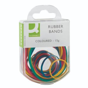 Q-Connect Rubber Bands 15gm Ast Col