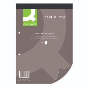 Q-Connect Plain Refill Pad A4 Pk10