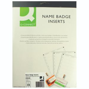 Q-Connect Name Badge Inserts 25 Shts