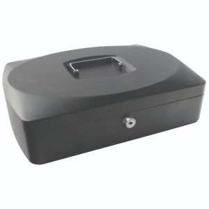 Q-Connect 10 Inch Black Cash Box