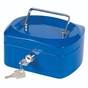 Q-Connect Blue 6 Inch Cash Box