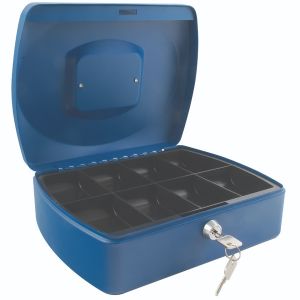 Q-Connect 10 Inch Blue Cash Box
