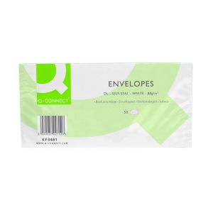 Q-Connect Envelope DL 80Gsm White SS