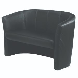 Avior 2 Seat Tub Sofa Vinyl Black