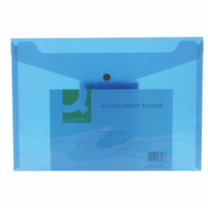 Q-Connect Doc Folder A4 Blue Pk12