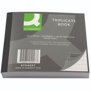 Q-Connect Triplicate Book 102x127mm