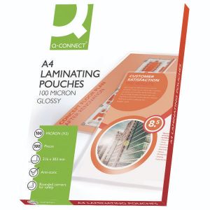 Q-Connect Laminating Pouch A4 Pk100