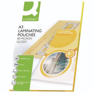 Q-Connect Laminating Pouch A3 Pk100